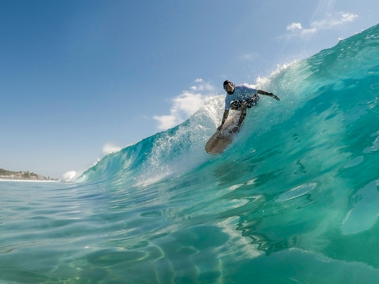 Well known indigenous surfer Josh Slabb